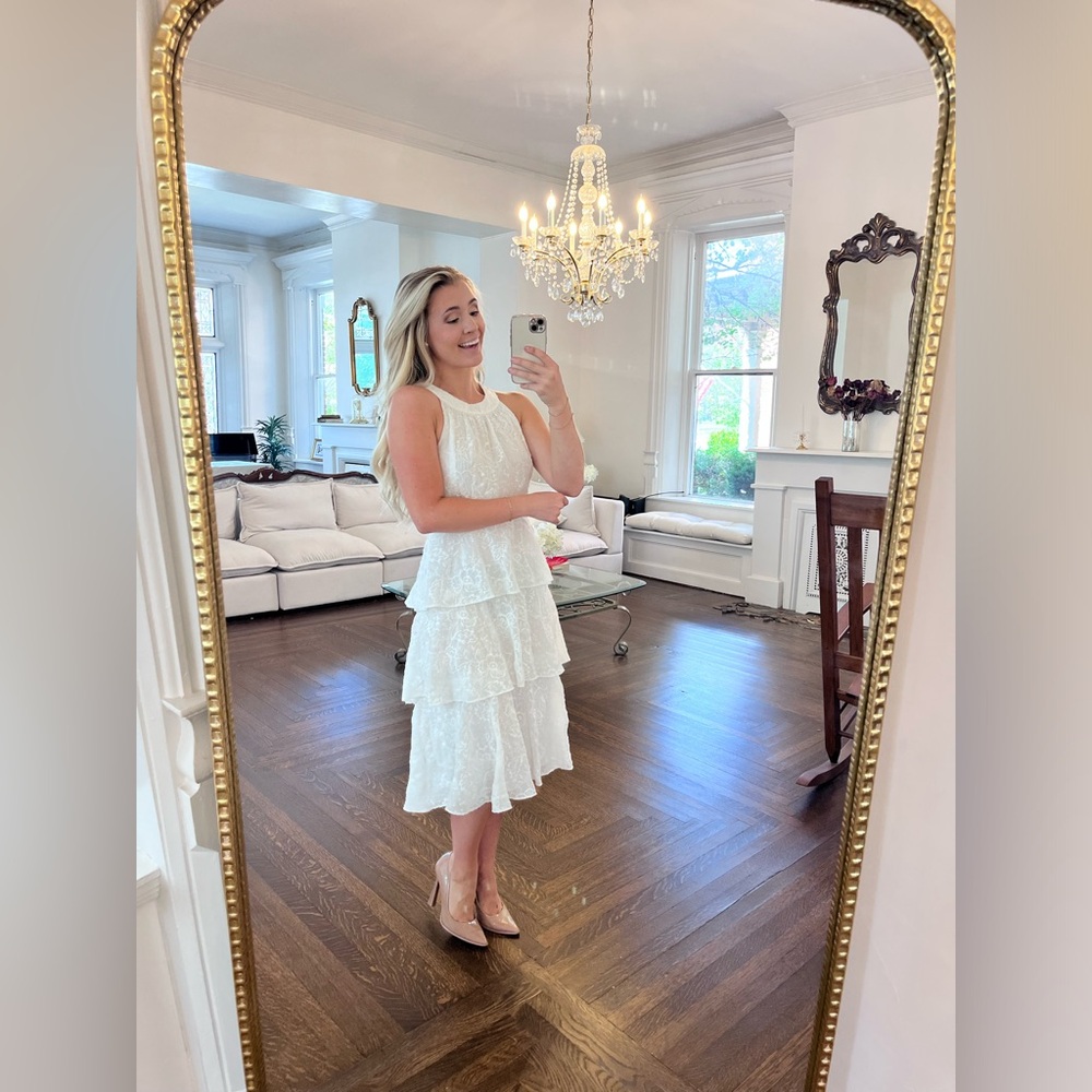 Tommy Hilfiger white bridal shower dress